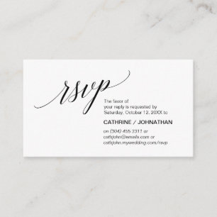 エレガントクラシック、Black Script、RSVP エンクロージャーカード