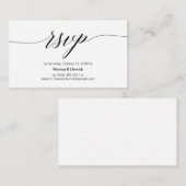 エレガントクラシックBlack Script、RSVP応答 エンクロージャーカード (正面/裏面)