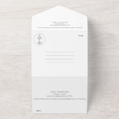 エレガントクラシックColor 1 Photo Monogram結婚 s オールインワン招待状 (外側)