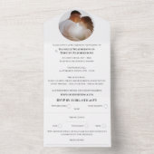 エレガントクラシックColor 1 Photo Monogram結婚 s オールインワン招待状 (内側)