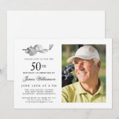 エレガントクラシックGolf 50th Birthday Party写真 招待状 (正面/裏面)