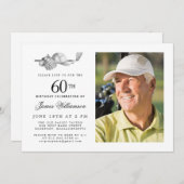 エレガントクラシックGolf 60th Birthday Party写真 招待状 (正面/裏面)