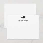 エレガントクラシックGrand Piano Music Writhl Name ノートカード (正面/裏面)