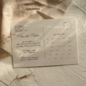 エレガントクラシックGray日付の写真を結婚保存 ポストカード