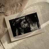 エレガントクラシックGray日付の写真を結婚保存 ポストカード