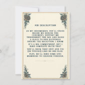 エレガントクラシックGroomsman Proposal Card 招待状 (裏面)