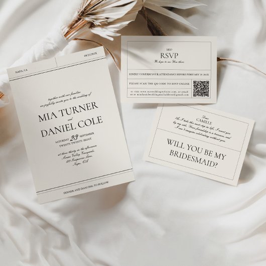 エレガントクラシックLuxuryヴィンテージ写真結婚の 招待状