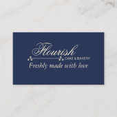エレガントクラシックNavy Blue Pastry Chef Business Car 名刺 (正面)