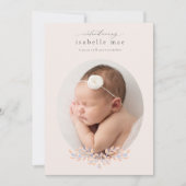エレガントクラシックOval Photo Birth Announce 招待状 (正面)