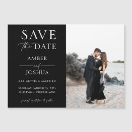エレガントクラシックPhoto Wedding Save the Date Magnet