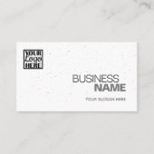 エレガントクラシックPlain White Gray Sprinkleロゴの追加 名刺 (正面)