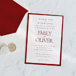 エレガントクラシックRed Frame Burgundy Overlay 結婚's アクリル招待状<br><div class="desc">エレガントクラシックレッドフレームバーグンディ結婚レッドオーバーレイのアクリル招待状澄ん結婚式招待状</div>