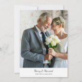 エレガントクラシックScriptの古い結婚した写真メリー シーズンカード (正面)