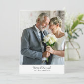 エレガントクラシックScriptの古い結婚した写真メリー シーズンカード (スタンド正面)