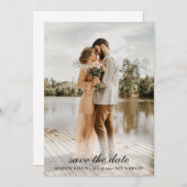 エレガントクラシックScript Photo日付を保存 セーブザデート (正面/裏面)