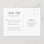 エレガントクラシックScript Wedding RSVPポストカード ポストカード (裏面)