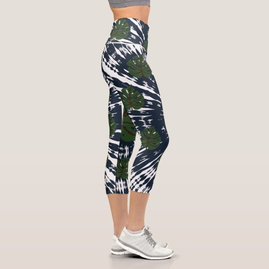 エレガントクラシックTie & Dye Leaf カプリレギンス (右)