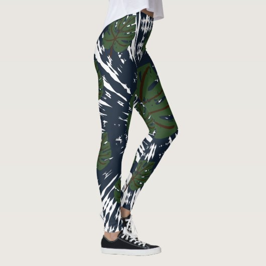 エレガントクラシックTie & Dye Leaf レギンス (右)