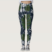 エレガントクラシックTie & Dye Leaf レギンス (正面)