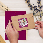 エレガントクラスオブ2025フォトレッド卒業式 スクエアシール