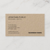 エレガントクラ実在フト紙モダンテンプレート 名刺 (裏面)