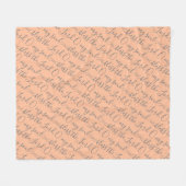 エレガントクリスチャン・ザ・ロード・ピーチ フリースブランケット (正面(横))