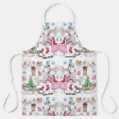 エレガントクリスマスおとぎ話色彩の鮮やか手 エプロン (正面)