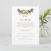 エレガントクリスマスのカードを結婚保存 案内状 (スタンド正面)