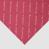 エレガントクリスマスのスクリプパーソナライズされたトメッセージ赤 薄葉紙 (詳細)