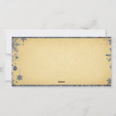 エレガントクリスマスのトナカイとスレイカード シーズンカード (裏面)