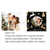 エレガントクリスマスのトナカイの写真の森 ラッピングペーパー