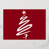 エレガントクリスマスのトナカイ家族の写真コラージュ 箔シーズンカード (裏面)