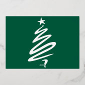 エレガントクリスマスのトナカイ家族の写真コラージュ 箔シーズンカード (裏面)