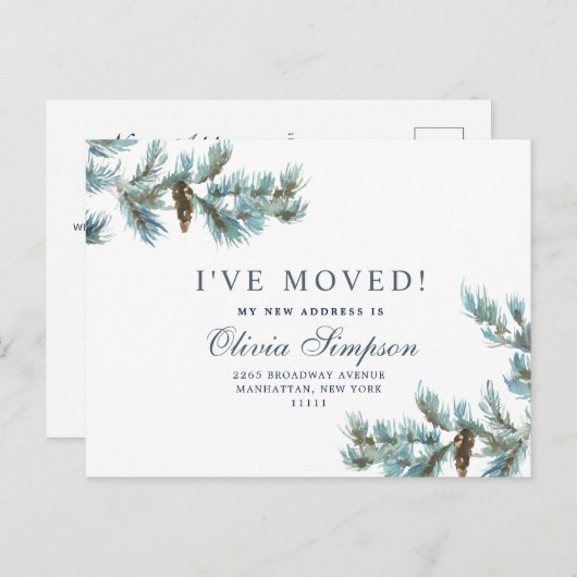 エレガントクリスマスのピンコーンの動き発表 ポストカード (正面/裏面)