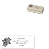 エレガントクリスマスのホリー離れベリー ラバースタンプ (押印)