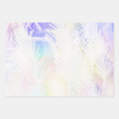 エレガントクリスマスのホログラフィック色 ラッピングペーパーシート (正面3)