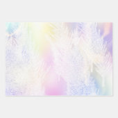 エレガントクリスマスのホログラフィック色 ラッピングペーパーシート (正面)