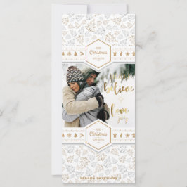 エレガントクリスマスのラブフォト シーズンカード