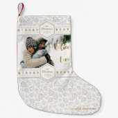 エレガントクリスマスのラブフォト スモールクリスマスストッキング (正面)
