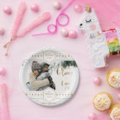 エレガントクリスマスのラブフォト ペーパープレート (パーティー)