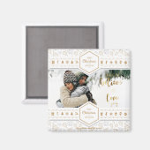 エレガントクリスマスのラブフォト マグネット (正面/裏面)