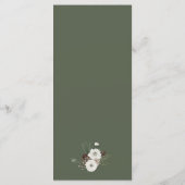 エレガントクリスマスの冬のパイン結婚ズのメニュー メニュー (裏面)