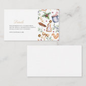 エレガントクリスマスの冬の詳細 エンクロージャーカード (正面/裏面)