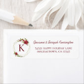 エレガントクリスマスの幾何学的な葉 ラベル (インサイチュ)