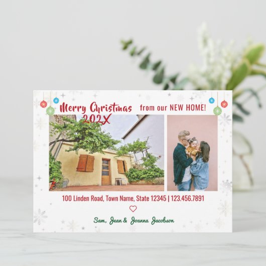 エレガントクリスマスの引っ越しました 案内状 (スタンド正面)