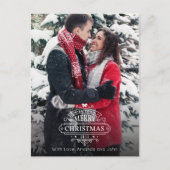 エレガントクリスマスの挨拶の写真 シーズンポストカード (正面)