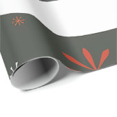 エレガントクリスマスの木と雪 ラッピングペーパー (ロールコーナー)