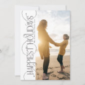 エレガントクリスマスの渦巻き写真 シーズンカード (正面)