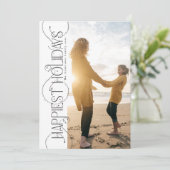 エレガントクリスマスの渦巻き写真 シーズンカード (スタンド正面)