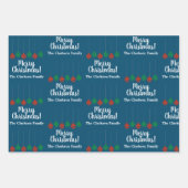 エレガントクリスマスの球飾り紙シート ラッピングペーパーシート (正面3)